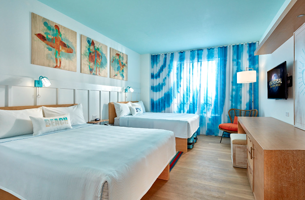 Primeiras imagens dos quartos do Universal’s Endless Summer Resort – Universal’s Endless Summer Resort