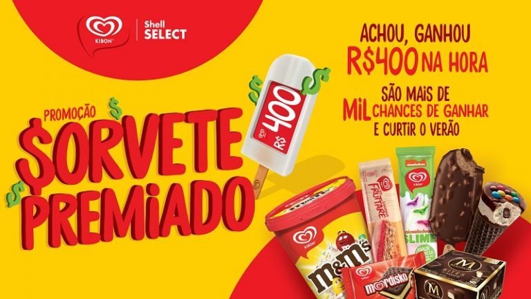Encontre o sorvete premiado da promoção Shell Select e Kibon