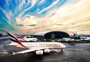 Voando Emirates para Dubai