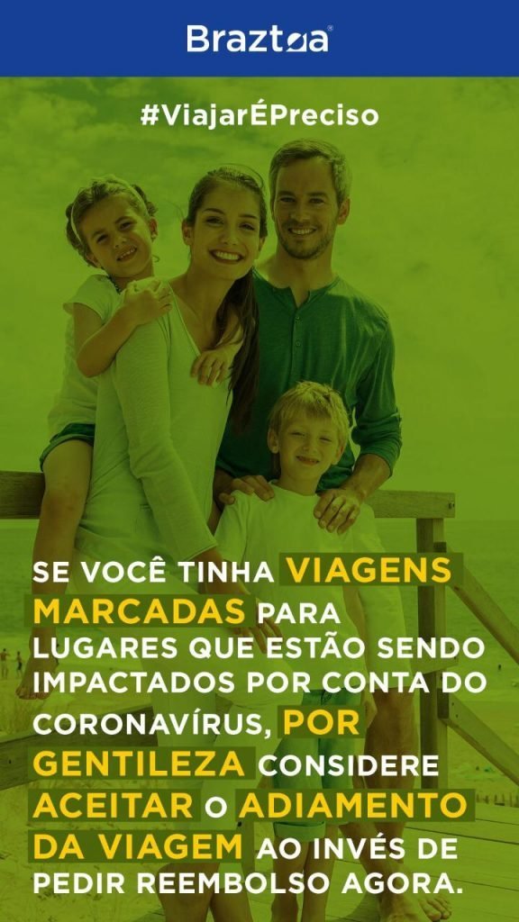 #ViajarÉPreciso, Não Cancele, adie"
