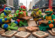 A invasão mais divertida de São Paulo: Pizzaria oficial das Tartarugas Ninja abre na Avenida Paulista! Pizzaria oficial das Tartarugas Ninja